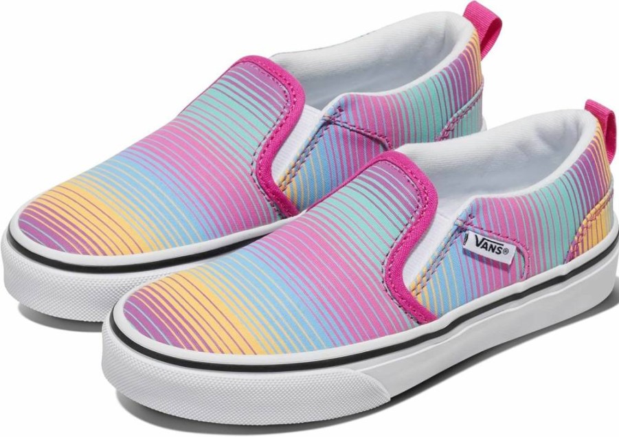 Vans Asher Slip-On Shoes for Girls - Comfortable & Stylish Canvas Sneakers