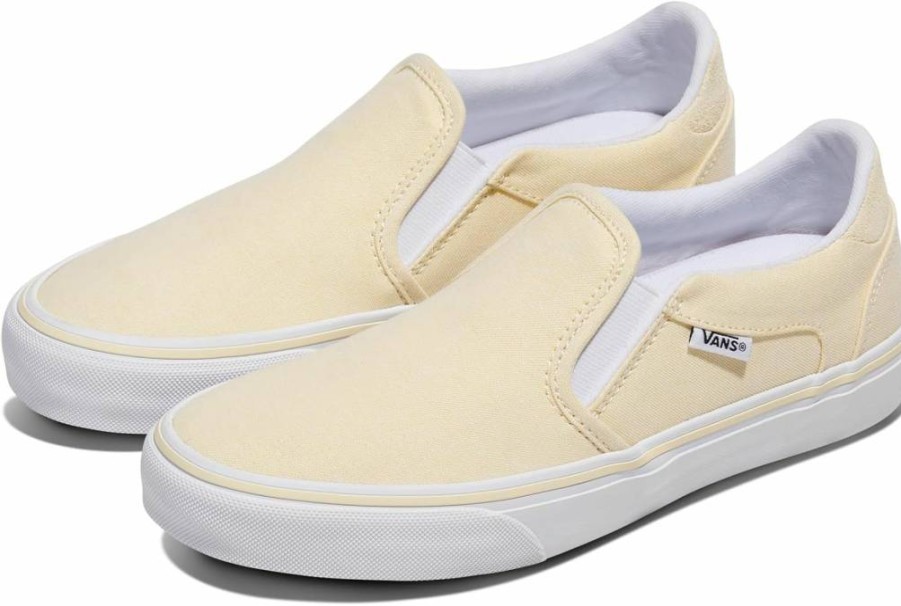 Vans Women's Asher Deluxe Slip-On Sneakers - Comfortable Casual Canvas Shoes for Women